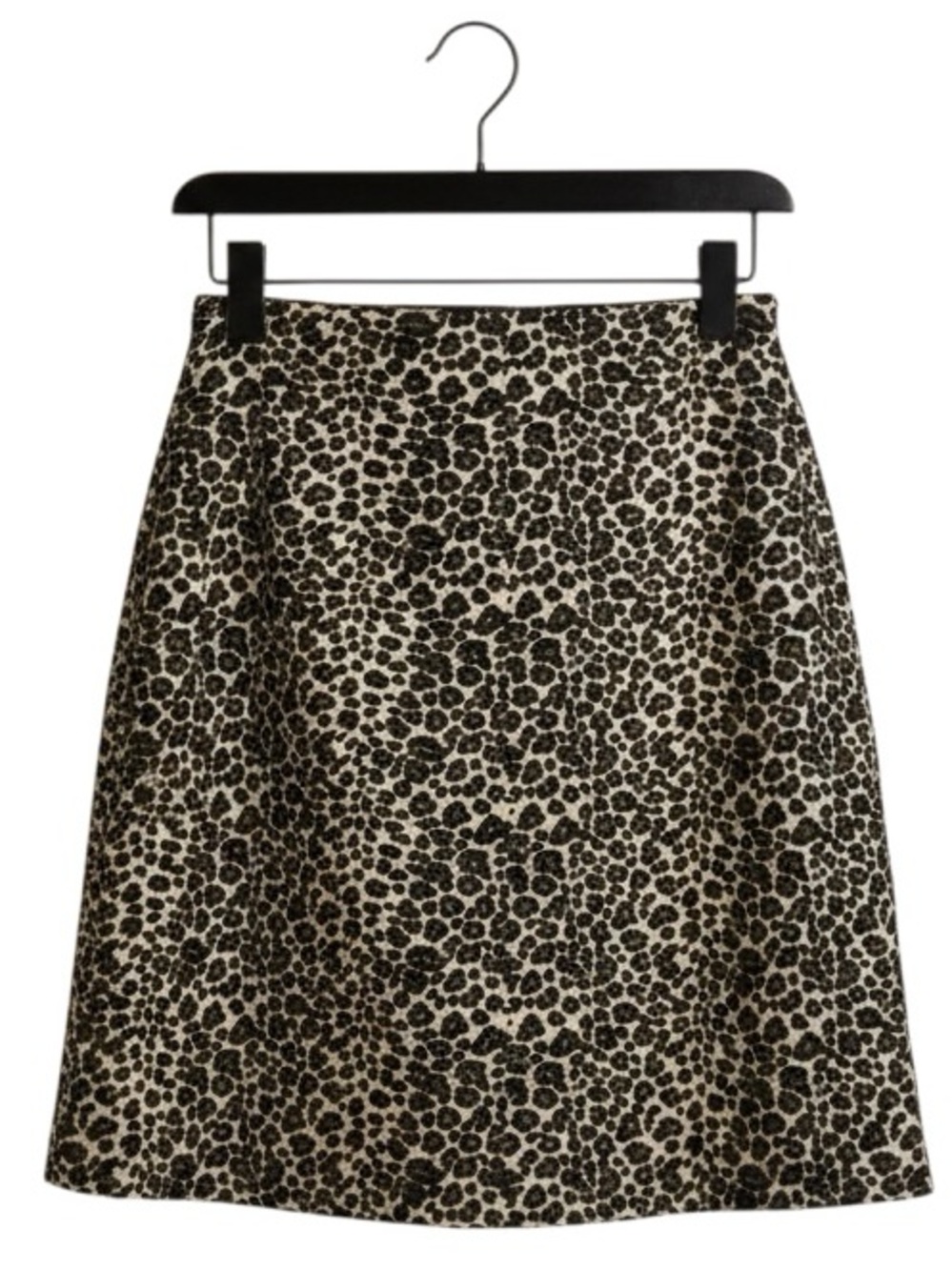 Apostrophe Velour Leopard Print Skirt